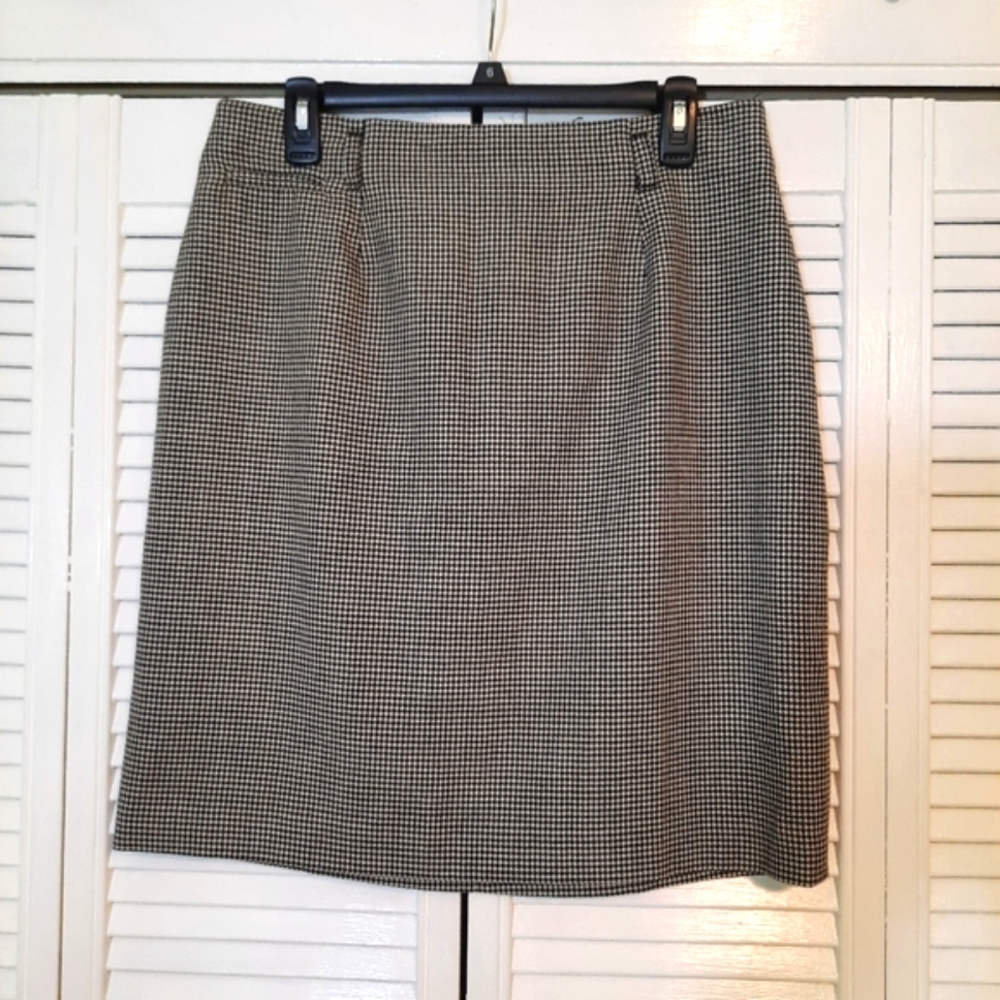 Breeches vintage wool houndstooth pencil skirt sz 14 *W